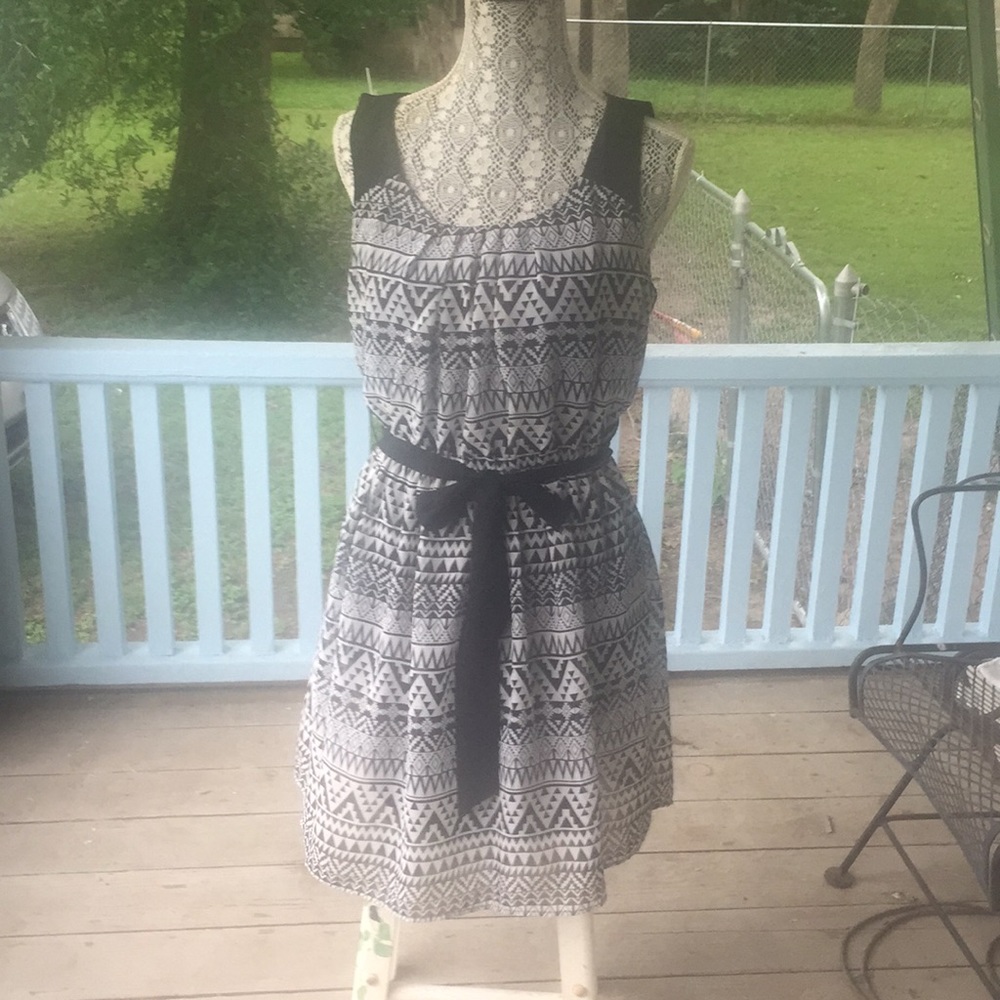Pattern IN Black and White Dress